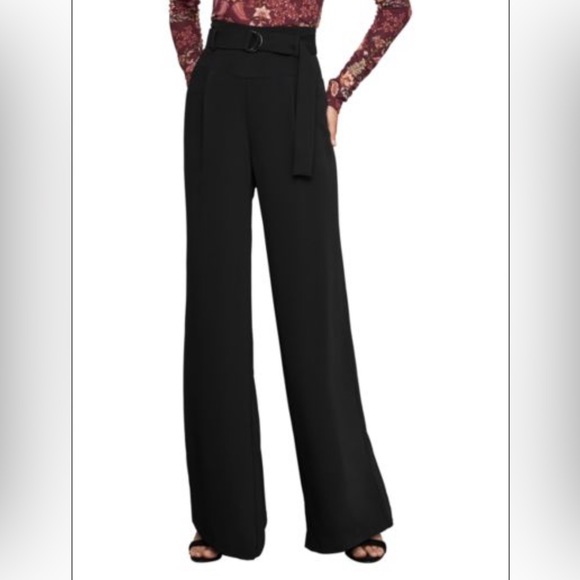 BCBG D-Ring Belt High Waisted Wide Leg Pants, XS - Picture 2 of 12